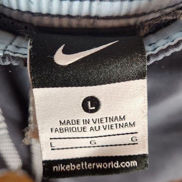 Nike Swim Trunks Men's Medium Blue Board Shorts Mesh Lined Pockets Abstract‎ Y2K - Picture 7 of 9